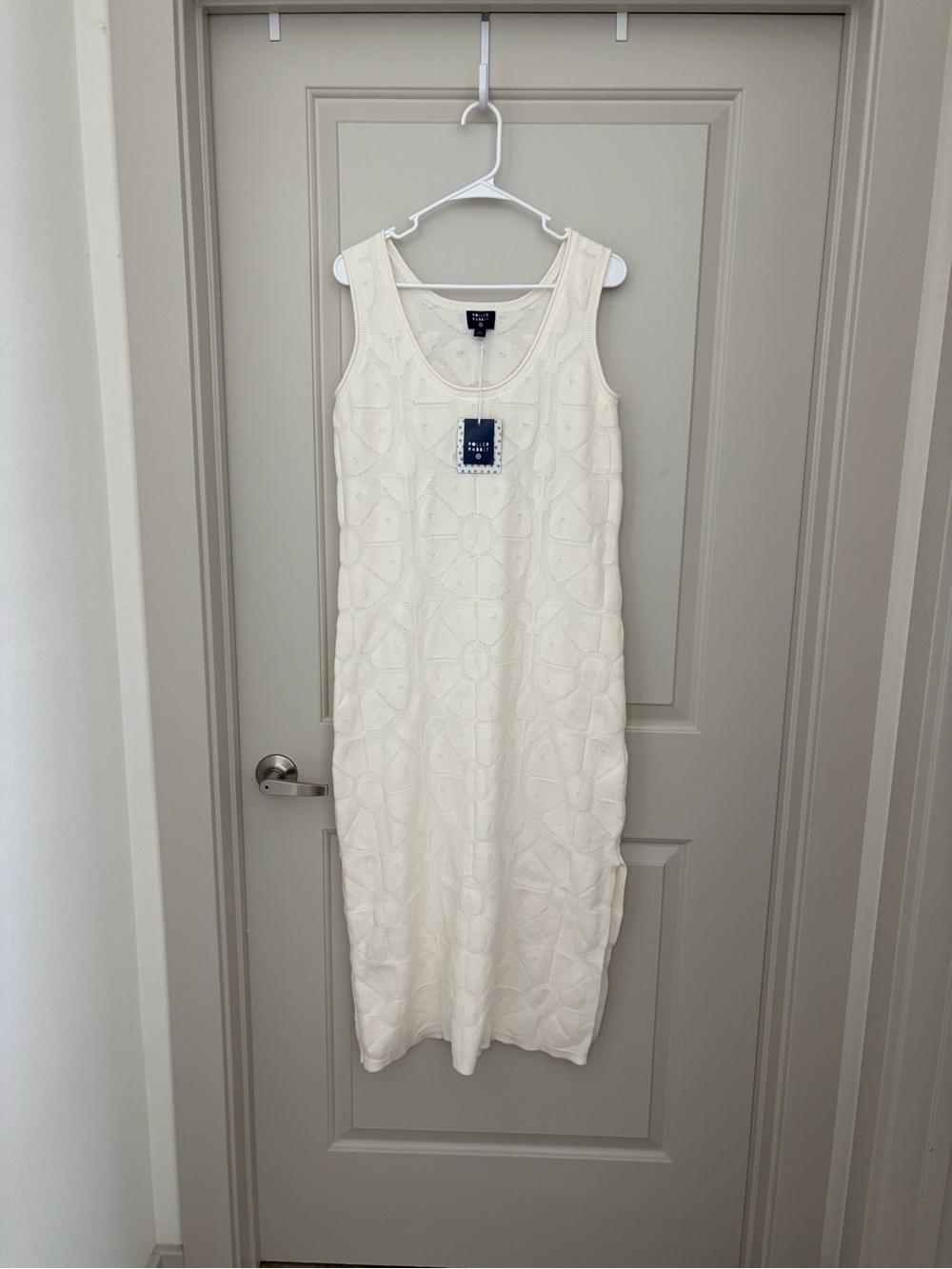 Roller Rabbit: Target Cream Sleeveless Textured Maxi Dress Terry Cloth NWT L